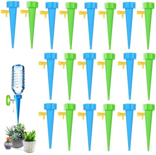 Yuaiosn 20 Pièces Goutte À Goutte Bouteille, Irrigation Goutte à Goutte Kit, Arroseurs Automatiques Plantes,Arrosage Plantes Automatique avec Vannes pour Jardin Maison Intérieur Extérieur