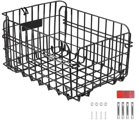 Cestino per Bicicletta, Cestino Pieghevole, Grande Cassetta, Organizzatore di Accessori per Ciclismo per Uomini Donne, Spesa, Bagagli, Strada, Montagna, Scooter da Esterno, Lunghi Viaggi