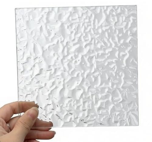DFDPAXL Lastra Acrilica Trasparente con Motivo A Pietra, Pannello in Plastica Testurizzata 150×150 Mm, Spessore 3-15 Mm Adatto Come Divisorio per Ambienti E Decorazione Domestica,Thickness 10mm