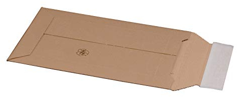 KK Verpackungen® Versandtasche aus Wellpappe für DVD | 6000 Stück, 150x250x50mm, Versandverpackung mit Selbstklebeverschluss & Aufreißfaden | Karton-Versandtasche für flachliegende Gegenstände