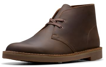 Clarks Shepton Chukka Boot für Herren, Dunkelbraun Lea, 44 EU