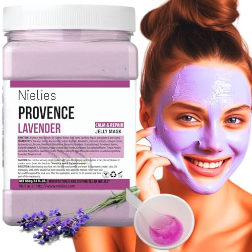 Nielies Jelly Mask for Facial Professional- Peel off Hydro Face Mask Powder for Hydrating & Cleaning - 23 Fl oz (24k) (Lavender)