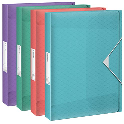 Esselte Colour'Breeze 6261 - Scatola portaoggetti, formato A4, larghezza dorso 25 mm, per un massimo di 200 fogli, in polipropilene, per conservare e trasportare documenti e cartelle, colori assortiti