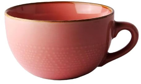 YUNXCNA Grande Tasse à Café, 700ml Bol D'avoine, Grande Tasse à Thé, Bols de Salade, Bols à Café avec Anse, Convient pour le Café, le Thé, les Céréales, le Lait et les Desserts, Rose