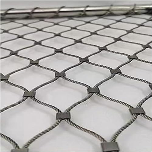 Rete di sicurezza per esterni in corda in acciaio inox, 10 cm, flessibile, per proteggere pollame, balconi e scale
