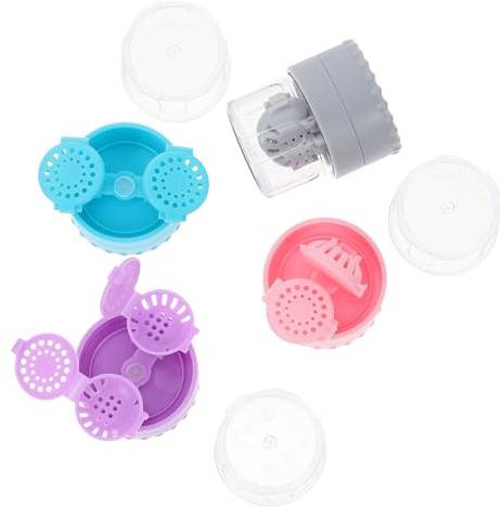 HAMPPLIES 4piezas Estuche De Limpieza De Lentes De Contacto Portátil Caja De Limpieza Manual para Lentes Accesorios Prácticos De Viaje Morado