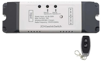 Schiebetorantrieb, Schalter Smart Opener APP Fernbedienung for Garage Tür Tor Unterstützt Alexa Echo Google Home EWelink Steuerung + RF 433 MHz(AC85-250V and Remote)