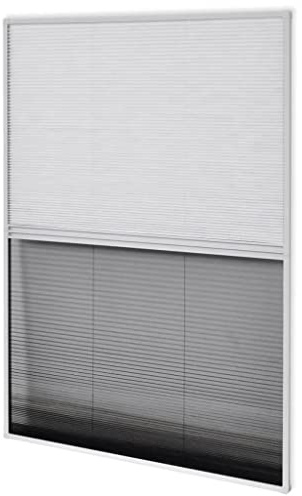 Insektenschutz-Rollo für Dachfenster, Plissee-Insektenschutz für Fenster und Rollo, Aluminium, 60 x 80 cm