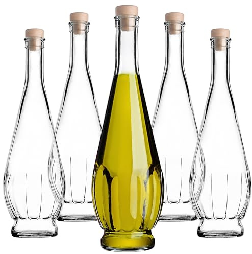 KADAX Bottiglie di vetro 750ml, 40 pezzi, bottiglie di liquore vuote con tappo, bottiglie di schnapps in vetro, bottiglie per riempire liquore, vino e schnapps, bottiglie di vino