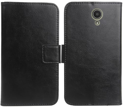 Anybird svart premium PU läder väska skydd skal mobiltelefon skal plånbok fodral läderfodral för ESSENTIELB HEYou 3 5,3 tum