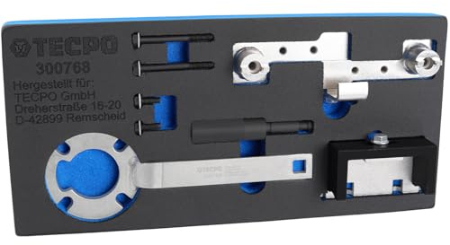 TECPO Set di attrezzi di regolazione del motore, supporto albero a camme, strumento di allineamento per alberi a camme, pulegge adatto per Ford 2.5 Volvo 1.6-2.5+ 2.4D