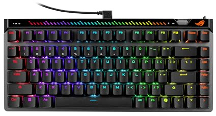 ASUS ROG Falchion Ace 75 HE Wired Analog/Hall Effect Gaming Keyboard â 75% TKL, USB, Hot Swappable HFX V2 Magnetic Switch, Rapid Trigger, 8KHz Polling, ABS Keycap, Carry Case, Web-based Config - Black