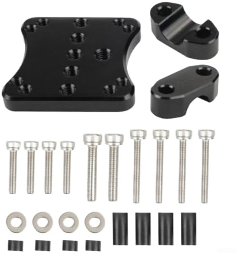 Nexbrill Soporte para GPS de motocicleta para manubrio de 12 mm, soporte ajustable para dispositivo de navegación, accesorio de soporte de teléfono de bicicleta de plástico resistente, color negro