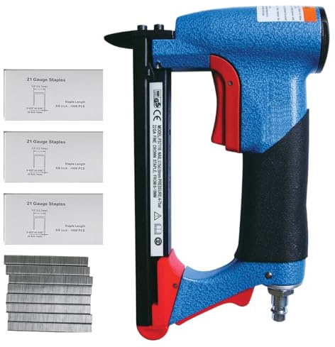 Clavadora neumática para clavos de acabado,4-8 bar Herramienta para Molduras de Trabajo Pesado 3600 Clavos - Clavadora de impacto neumática con 3600 clavos,para construcción, carpintería, proyectos br
