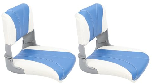 RiToEasysports Fällbar Båtsits Båtsäte med Hög Rygg med PVC-läder och Memoryskum Nedfällbar Design Vattentålig UV-säker för Pontoner Kajaker Yachtbåtar