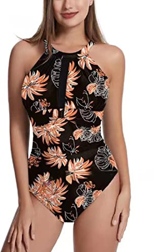 Sweetneed Costume Intero Donna Contenitivo Push Up con Pancia Piatta e Scollatura Profonda - Imbottito con Tulle per Curvy Beachwear