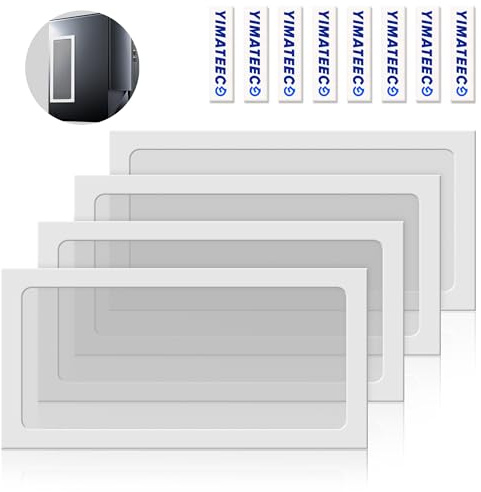 YIMATEECO Filtro Antipolvere PC 240mm Filtro dell'Aria per Ventola di Raffreddamento del Computer Case, Nylon 80 Mesh cornice magnetica(Nylon, 120 * 240mm, 4 Pezzi, Bianco)
