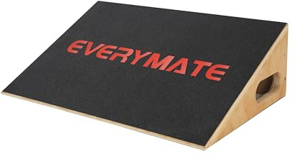 EVERYMATE Slant Board Calf Stretcher, Non-Slip Heel Elevated Squat Wedge Block for Weightlifting and Calf Stretching, Knees Over Toes Equipment 1000LB