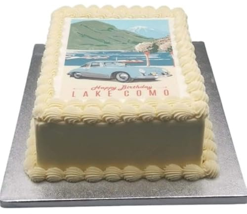 LARRYROO Oblong Cake Drum, 13mm Thick Silver Rectangle Board For Cake, Tray Bakes & Cupcake Displays in Range of Sizes (18 x 12)