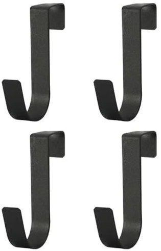 SGERUFZ 4er Set Türhaken Zum Einhängen, Edelstahl Kleiderhaken, Garderobenhaken, Kleider-Haken Für Die Türaußenseite, Platzsparend, Türgarderobe Zum Einhängen
