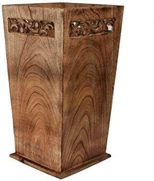 SWACRAFT Wood Umbrella Holder, Rectangular Umbrella Stand Standing Large Umbrella Holder for Entryway, Hallway, Hotel Lobby, Office | | Hallway Accessories for The Home 48cm x 17cm