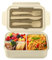 Diboniur Porta Pranzo, 1400ml Lunch Box con Posate, Schiscetta Pranzo Bambino Adulto Bento Box con 3 Scomparti, Schiscetta Contenitore Ermetico per Microonde Ufficio Lavoro Picnic (Khaki)