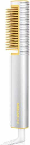SHEGLAM Spazzola Lisciante 3D a Ioni con Piastre Riscaldanti in Oro 24K - Design Antiscottatura, Riscaldamento Rapido 60s, Funzione Auto-Spegnimento, Elimina Crespo per Capelli Lisci e Setosi