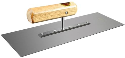 Ipetboom Cazzuola per Finitura in Cemento 32 CM X 11 CM in Acciaio al Manganese Manico in Legno Ergonomico Strumento per Stucco e Rasatura Fango Attrezzo Resistente per Lavori Fai da Te