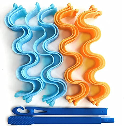 Yinhing Bigodini, Senza Rulli Termici per lo Styling Fai-te, Bigodini a Spirale con Morbida Fascia Elastica Spessa e Sottile Riccia Dritta (15 set #70)