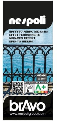 Nespoli Pintura en Spray, Color Gris Grafito Forja, Efecto Hierro Forjado, 400 ml, Acabado Profesional