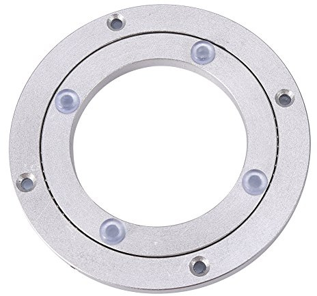 Swivel Turntable, Heavy Duty Aluminum Alloy Rotating Bearing Turntable Round Dining Table Smooth Swivel Plate for Kitchen Pantry Organization, Home Restaurant B