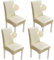 Bestenrose Stuhlhussen 6er/4er PU Leder Stuhlbezug wasserdichte Stretch Esszimmer Stuhlüberzug Stretch Stuhl Husse Universell Stuhlhussen Haus Büro Restaurant (4-Stück, Beige)