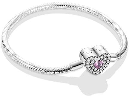 Pandach Pulsera de mujer para colocar charms y abalorios plata 925 pulsera serpiente pulseras joyas regalo Navidad cumpleaños día de la madre para esposa amiga