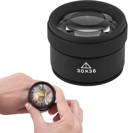 Honiwu Jewellers Loupe, 30X Loupe Magnifier, Pocket Magnifying Glass, Jewellery Magnifier, Optics Lens Loupe for Jewelry, Coin, Stamp