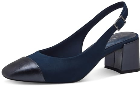 MARCO TOZZI Donna Décolleté morbido Feel Me plantare morbida fodera interna Vegano Vegano, blu (NAVY COMB), 40 EU