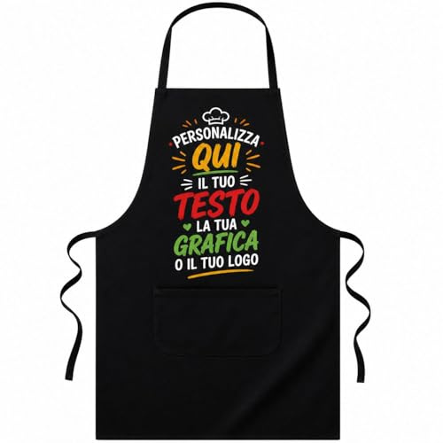 Gruppo Veneziano - Grembiule da cucina personalizzato - Personalizza ora il tuo grembiule da cucina con Nomi, Testi , loghi - 100% made in italy