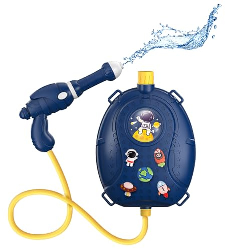 Zliger Zaino con Pistola ad Acqua, Pistola ad Acqua per Bambini con Serbatoio d'acqua da 1500 ml Giocattolo per Bambini Tema spazio per Spiagge Estive Piscine Giardini e Attività all'aperto