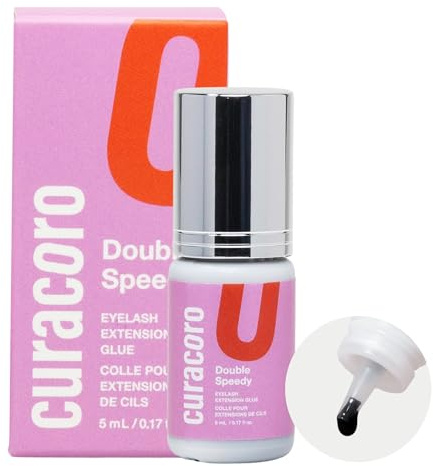 Curacoro Professional Eyelashes Glue - Extra Strong Adhesive for Salon Use, Clear & Black, Multiple Drying Times (0.5-3 Sec), 0.17 fl.oz / 5ml, 7-8 Week Retention - for Trained Lash Technicians Only