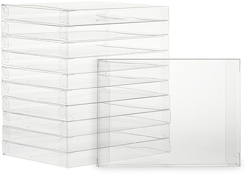 50 Pack Greeting Card Storage Box, Clear Gift Boxes for Photos, Favors (11.4 x 15.2 cm)
