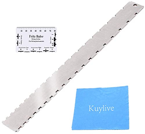 Gitarrenhals-Werkzeug mit gerader Kante und Lineal für Gibson 62,9 cm und Fender 64,8 cm E-Gitarren
