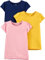 Simple Joys by Carter's Girl's Short-Sleeve Shirts and Tops, Pack of 3, Mustard Yellow/Navy/Pink, 4 Years