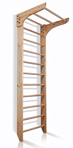 Escalera Sueca Kinder-1-220 Espaldera para Gimnasio, Espaldera de Fitness, Complejo Deportivo de Gimnasia, Gimnasia de los niños en casa, Barras - certificado, almacén de la UE
