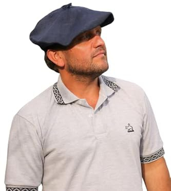 Berretto Gaucho Cappello tradizionale dall'Argentina, Blu, Taglia unica