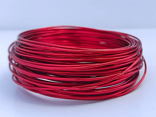 20 Gauge Anodized Aluminum Wire 164 Feet for Jewelry Making Craft DIYïŒ0.8mm,Red,40823ïŒ
