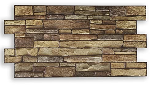 Grace Baltic 3D Wall Panels for Interior Wall Decoration, Non Adhesive Thin and Flexible PVC Panels, Interior Wall Decoration Tattoos, 3D PVC Material (40 Pieces / 19.6 m²)