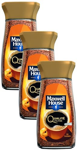 Maxwell House Cafe Soluble Qualité Filtre Bocal 100 g (Lot de 3)