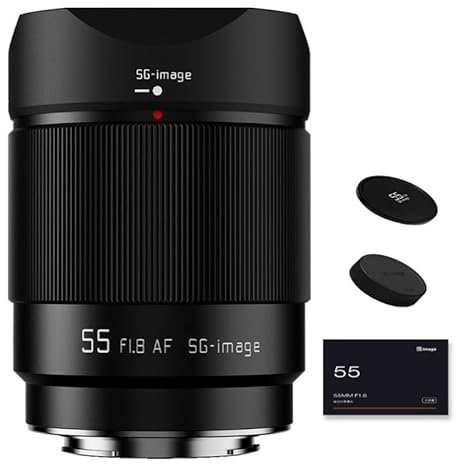 SGimage AF 55mm F1.8 Objektiv Vollformat-Porträtobjektiv mit großer Blende und STM-Motor für E-Mount-Kameras wie A7 III, A7R, A7C und mehr | Leichtgewicht 365g