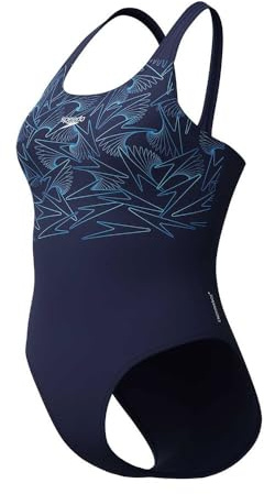 Speedo HyperBoom Placement Muscleback Traje de baño para Mujer, Lagoon Blue, 42