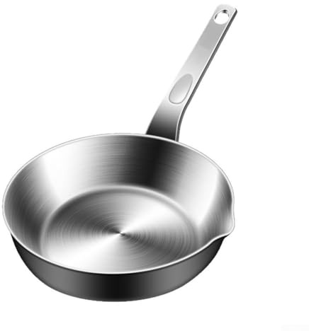 Mini sartén para huevos de acero inoxidable 316 de 5.2 a 6.9 pulgadas con boquilla de vertido para freír huevos, derretir mantequilla, calentar salsas, Compat(M)