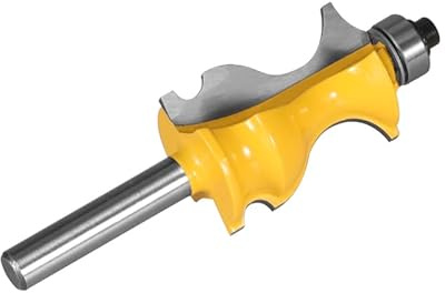 1 unidad de broca barandilla pescado con mango 6,35 MM, 8MM, 12MM, 12,7, fresa for carpintería, cortadores carburo madera, facial(6.35x28.6x41)